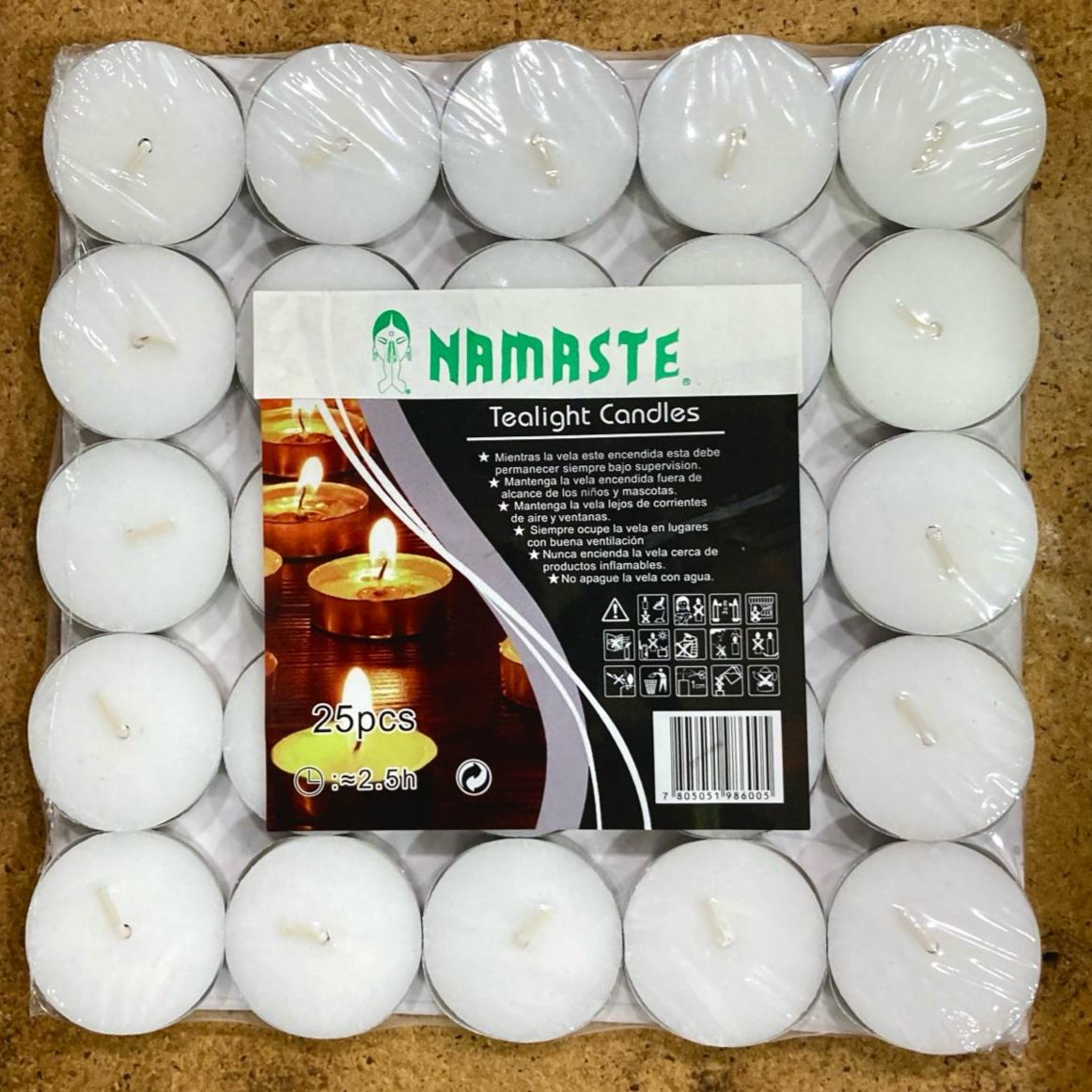 PAQUETE 25 VELAS TEA LIGHT / M.: 2.000 - D: $2.900