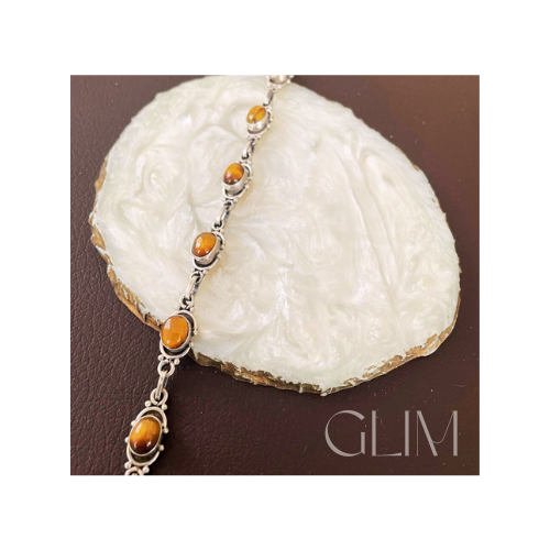 BRAZALETE DE CORNALINA Y PLATA 925 / $39.900