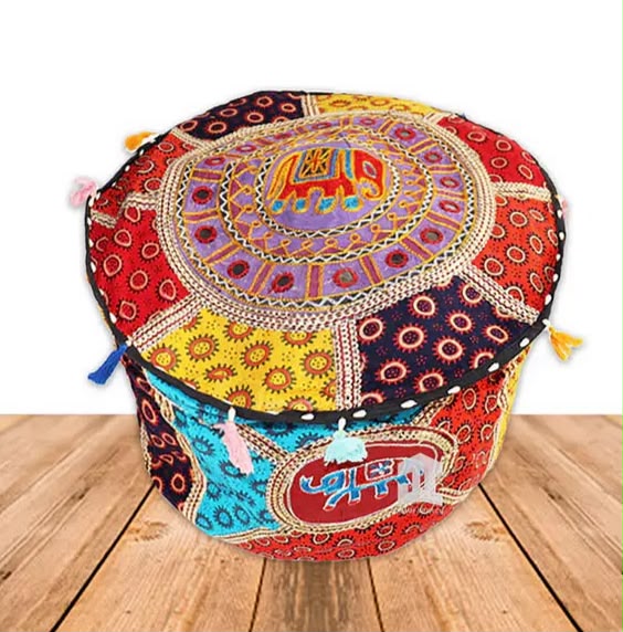FUNDA DE PUFF HINDU --OFERTA $9.900