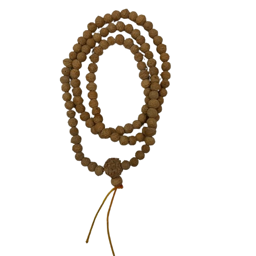 JAPA MALA DE SEMILLAS BODHI CAFE CLARO CON SEMILLA RUDRAKSHA / M:$3.000 - D:$4.000