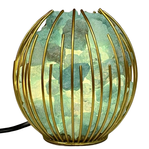 LÁMPARA DE SAL CANASTO 12cm - VERDE / M:$9.900 - D: $10.900