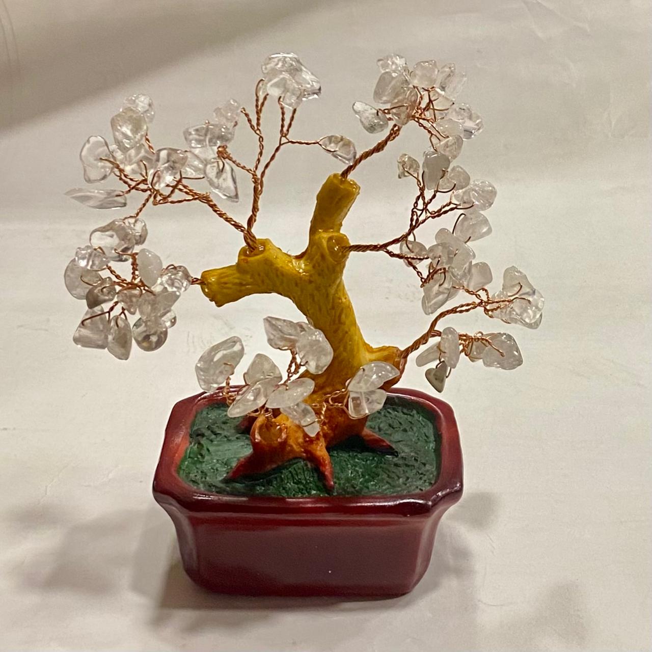 ÁRBOL BONSAI - CUARZO CRISTAL - 18cm / M: $.4900 - D: $6.900