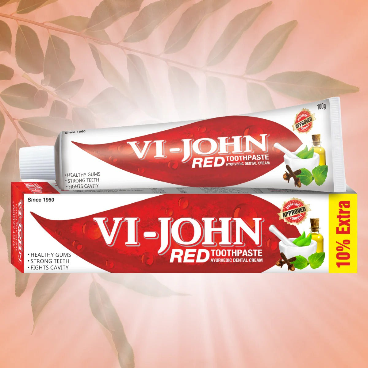 PASTA DENTAL VI-JOHN ROJO 100 GRAMOS --M:$2.900 --D:$3.900