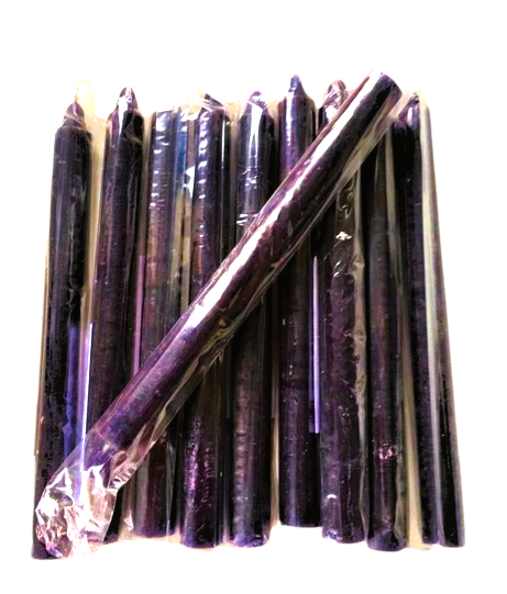 SET 10 VELAS COLOR MORADO / M: $2.900 - M $3.500