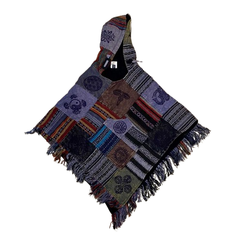 PONCHO CON POLAR Y GORRO – NEPAL / OFERTA: $34.900 c/u