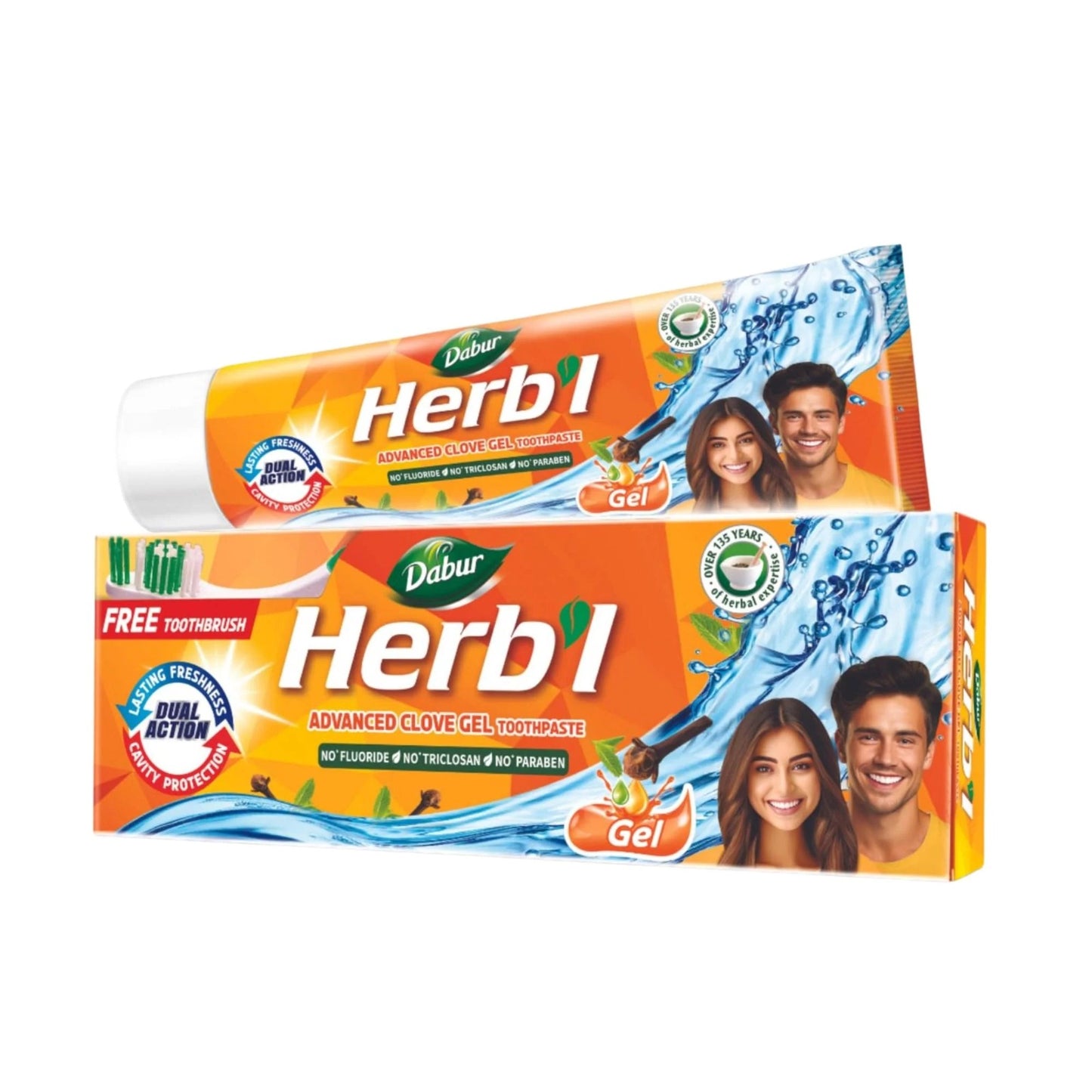 PASTA DENTAL HERBAL DABUR CLOVE GEL + CEPILLO--//-M:$5.900 --D:$6.900