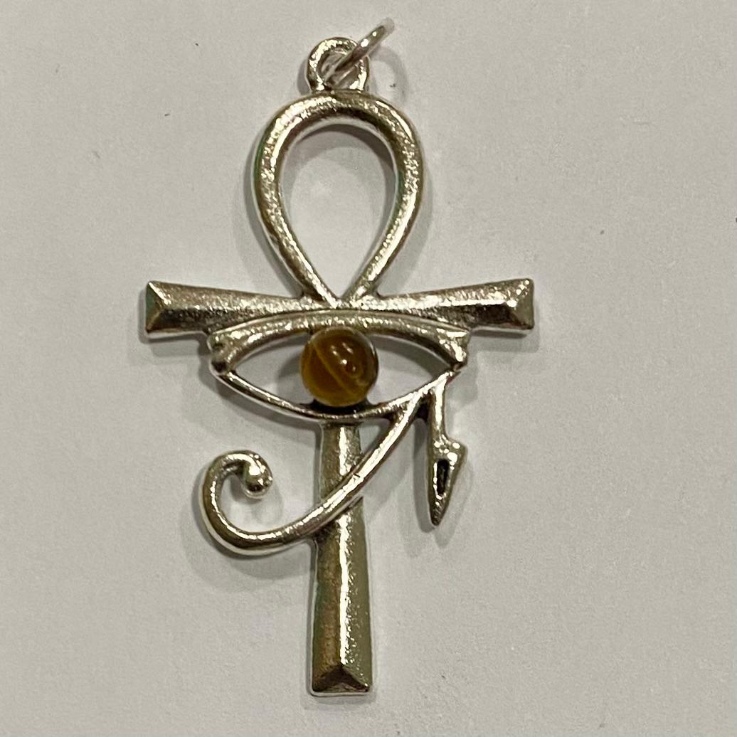 OJO DE HORUS EN CRUZ ANKH - COLGANTE / M: $2.900 - D: $3.900