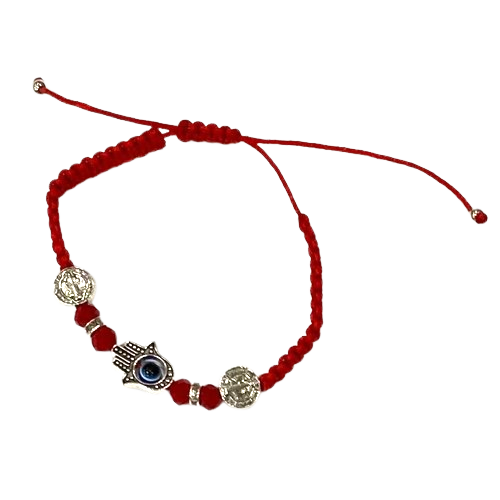 PULSERA HILO ROJO - SAN BENITO MANO FÁTIMA / M: $1.000 - D: $1.490