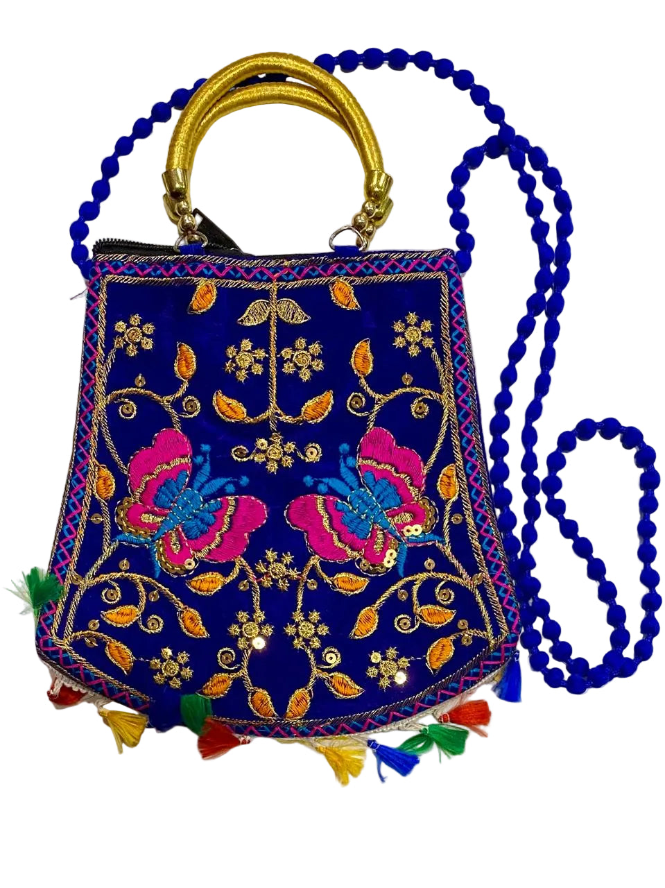 CARTERA BORDADA INDIA - ARTESANAL, COLORIDA Y UNICA / M:$2.900 - D:$3.900