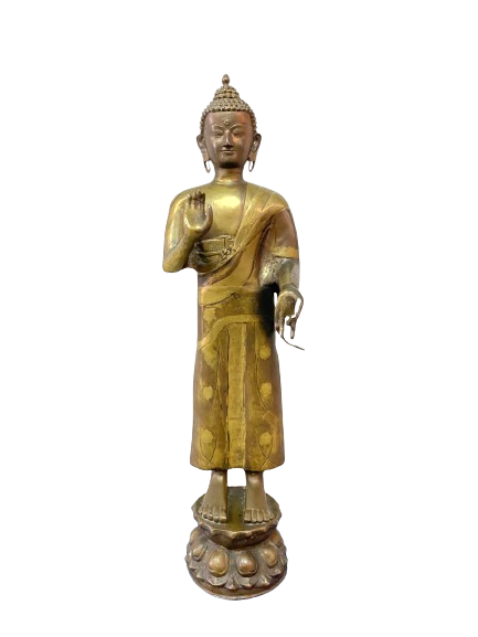 ESTATUA DE BUDA EN BRONCE - 88cm y 12.5kg / PRECIO OFERTA $2.900.000