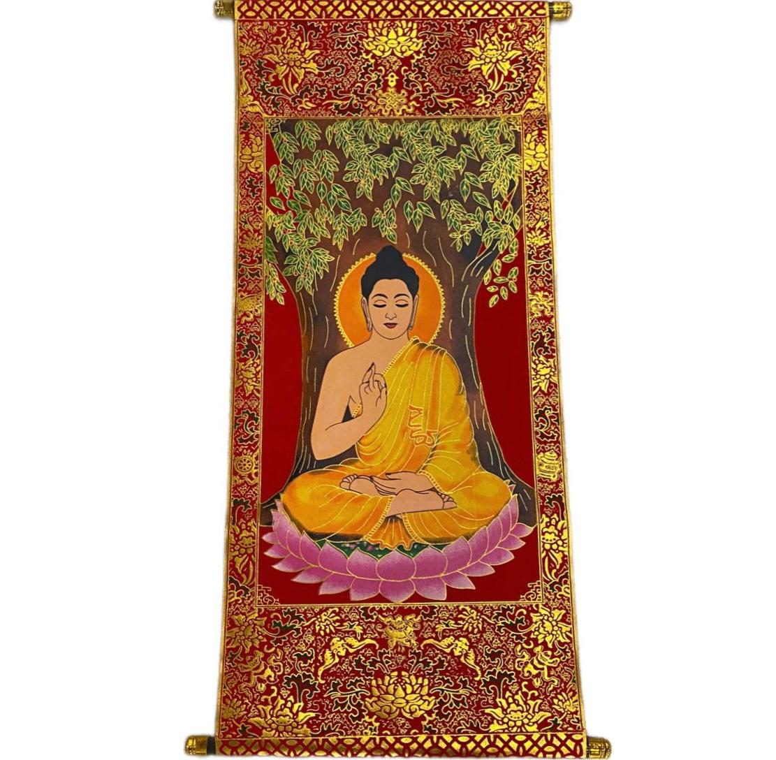 PENDÓN COLGANTE EN GAMUZA DE BUDA MEDITANDO / M:$7.900 - D:$9.900