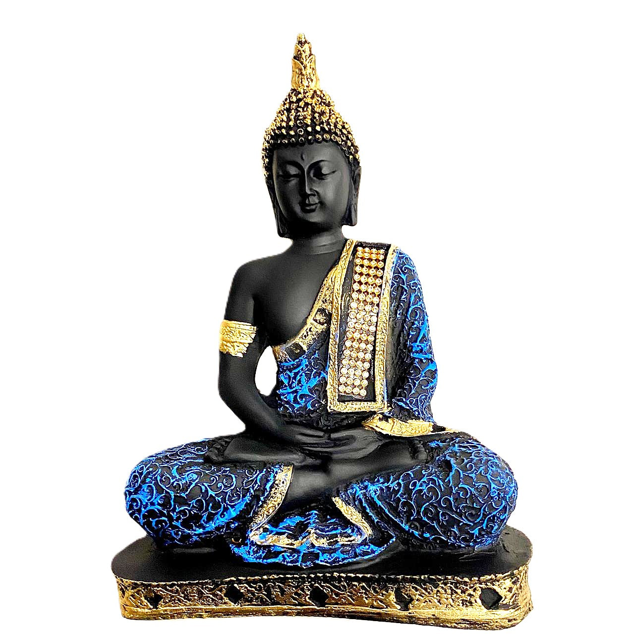 BUDA EN DHYANA MUDRA – FIGURA DE MEDITACIÓN Y PAZ INTERIOR - AZUL / M: $7.900 - D: $9.900