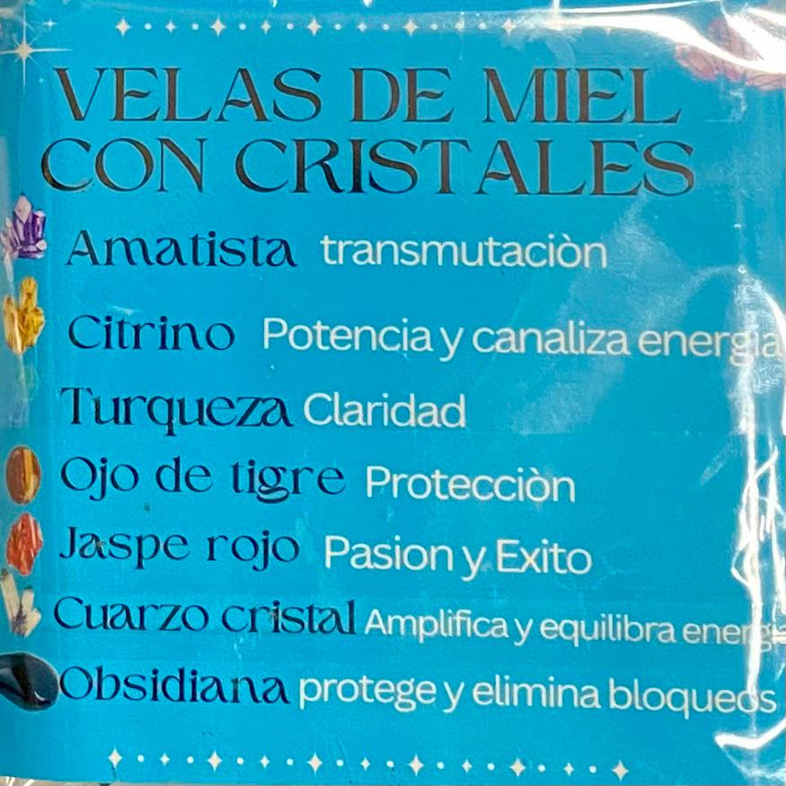 SET 7 VELAS - CRISTALES Y ENERGÍA / M: $13.900 - D: $14.900