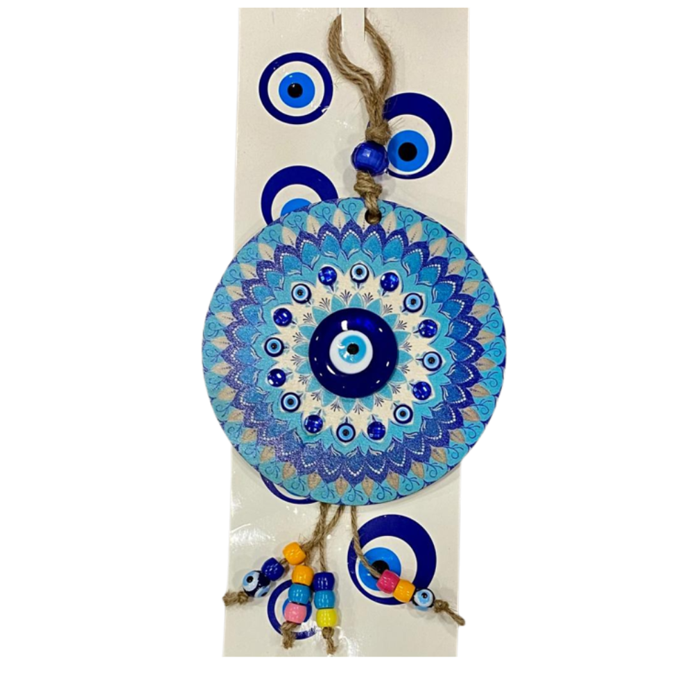 MANDALA CELESTE CON OJOS TURCOS - COLGANTE / M: $3.500 - D: $4.500