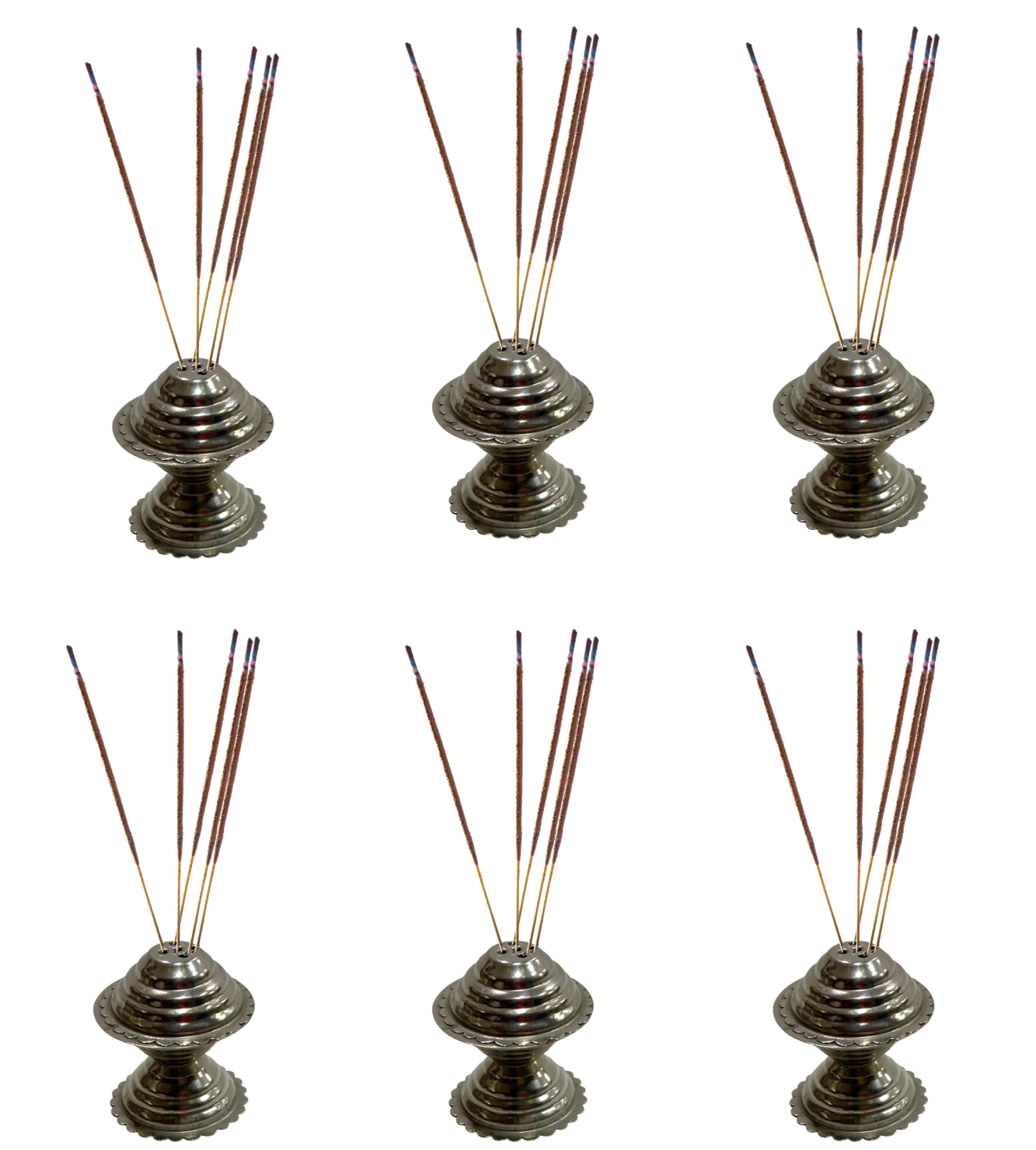 6 PORTA INCIENSO METAL / $3.000