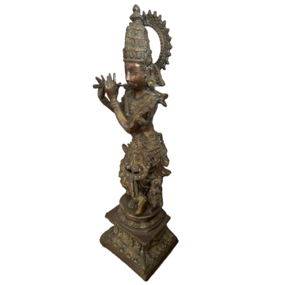 ESCULTURA KRISHNA EN BRONCE - BELLEZA, DEVOCIÓN Y SABIDURÍA EN UNA OBRA MAESTRA / M: $2.890.000 - D: $3.200.000
