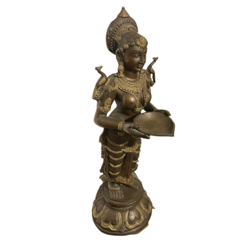 ESCULTURA INDIA EN BRONCE - BELLEZA Y ESPIRITUALIDAD EN UNA OBRA MAESTRA / M: $2.890.000 - D: $3.200.000