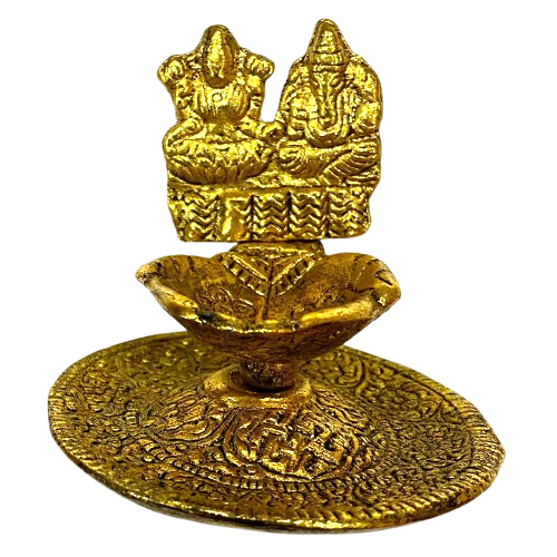 🪔 LAXMI Y GANESH – PORTA CONO - VELA - LÁMPARA DIYA / M:$7.900 - D:$9.900