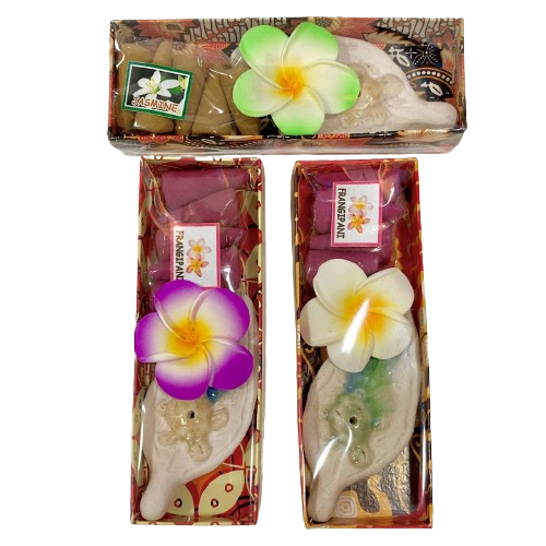 PORTA INCIENSO + CONOS + CAJA REGALO / M:$2.000 - D:$2.900