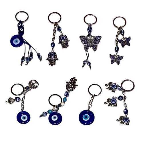 LLAVERO DE SUERTE CON OJO TURCO / M:$1.000 c/u --D: $1.500c/u
