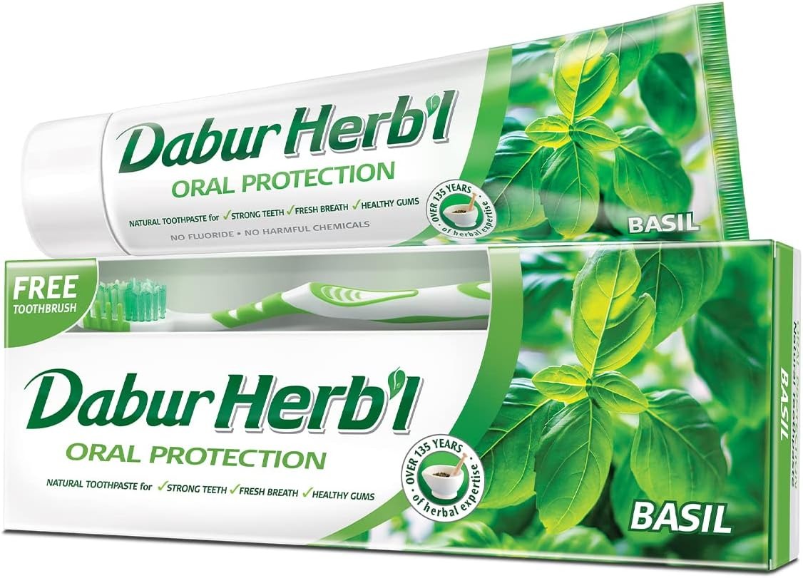 PASTA DENTAL HERB'L ALBAHACA + CEPILLO DE DIENTES /M:$4.900 - D:$5.900
