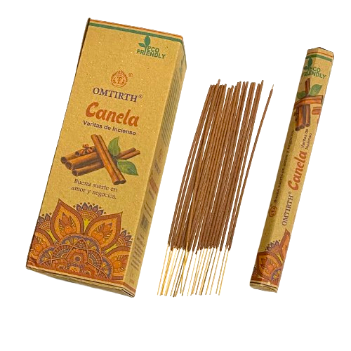 CAJA DE 6 TUBOS DE INCIENSO VARILLA EN TUBO HEXAGONAL (120 VARILLAS) - CANELA 🌿✨ / $2.000
