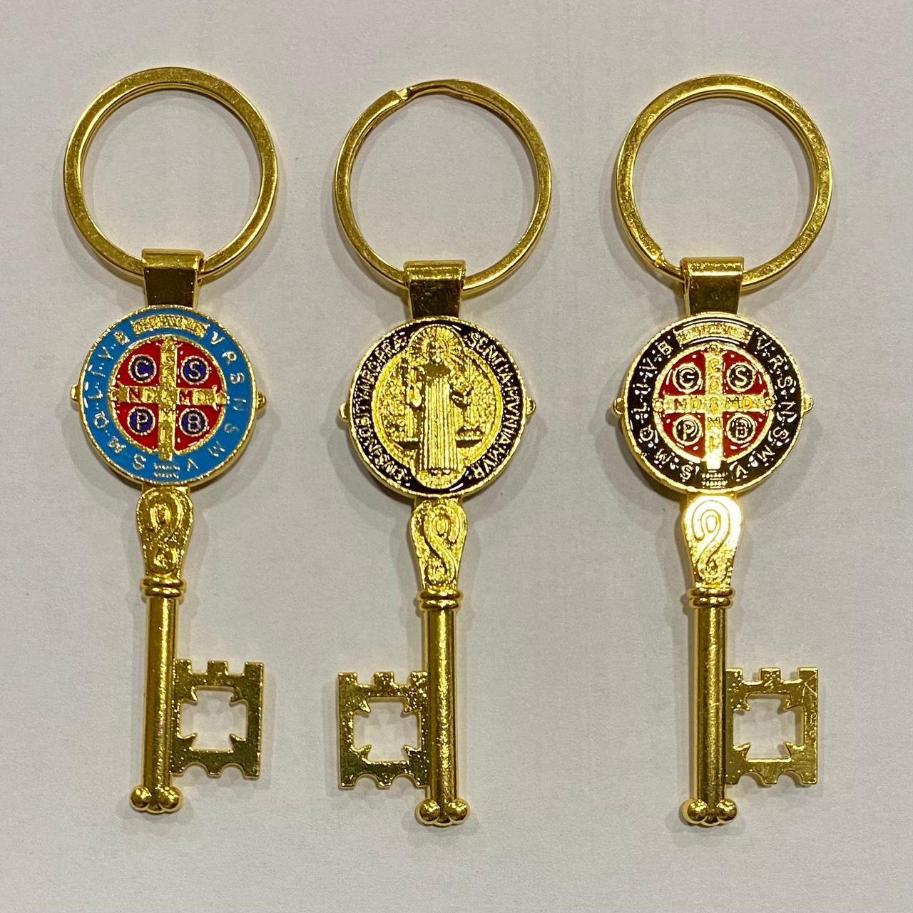 LLAVERO DE SUERTE FORTUNA Y PROSPERIDAD CON IMAGEN DE SAN BENITO – PROTECCIÓN QUE TE ACOMPAÑA / M:$2.000 - D:$2.900