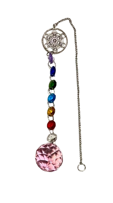 COLGANTE PRISMA GRANDE + 7 CHAKRAS +METRATÓN / M:$3.900 - D:$4.900