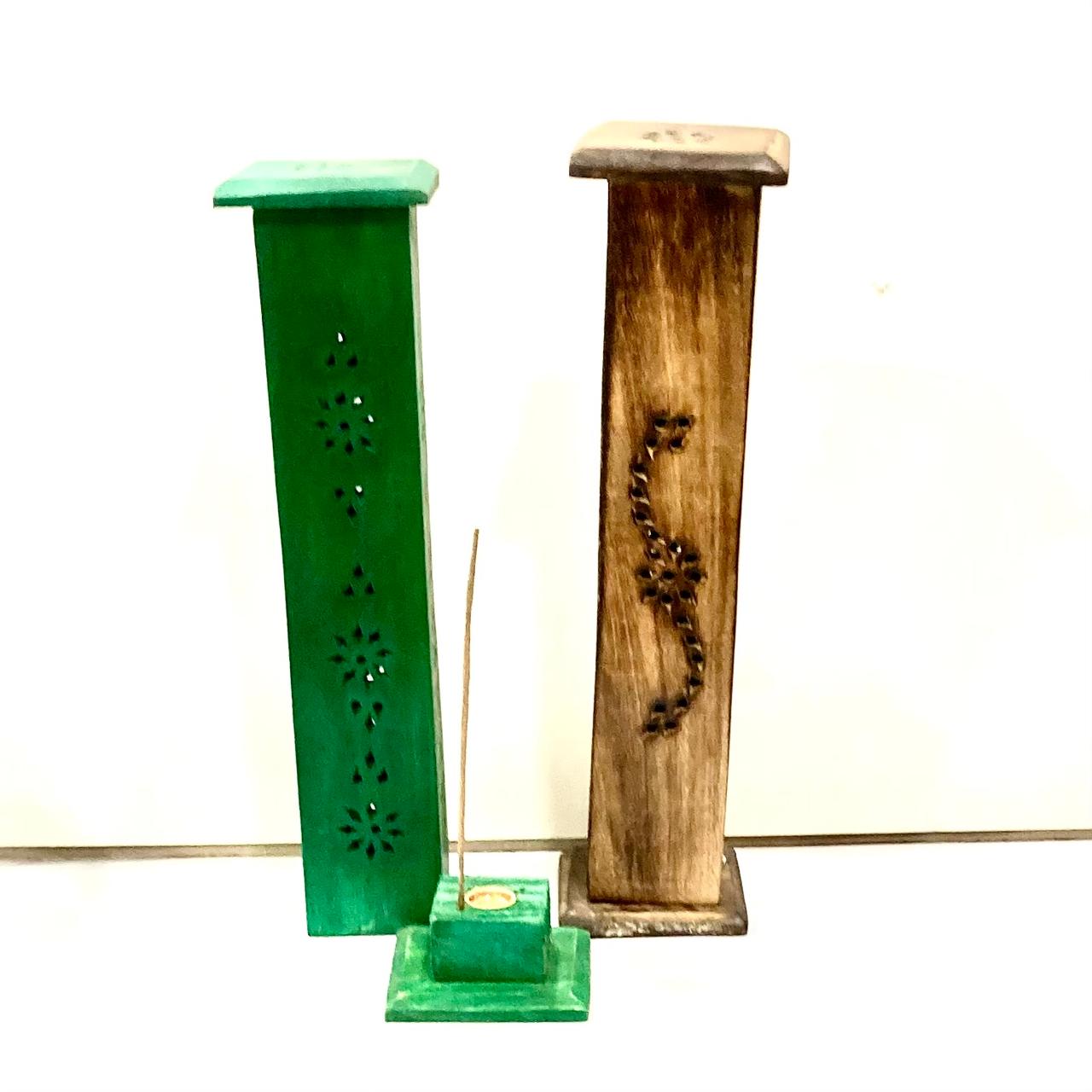 PORTA INCIENSO TORRE MADERA / M: $3.900 - D: $4.900