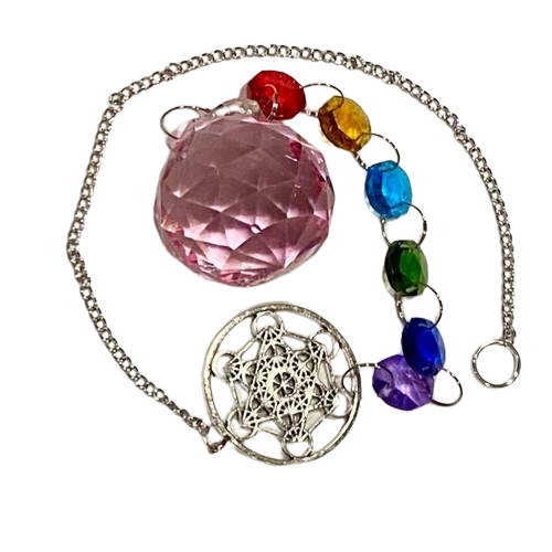 COLGANTE PRISMA GRANDE + 7 CHAKRAS +METRATÓN / M:$3.900 - D:$4.900