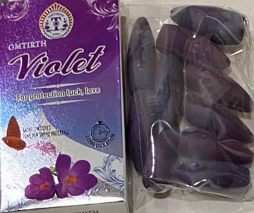 INCIENSO CONO PARA CASCADA DE HUMO - VIOLETA / M: $1.000 - D: $1.500