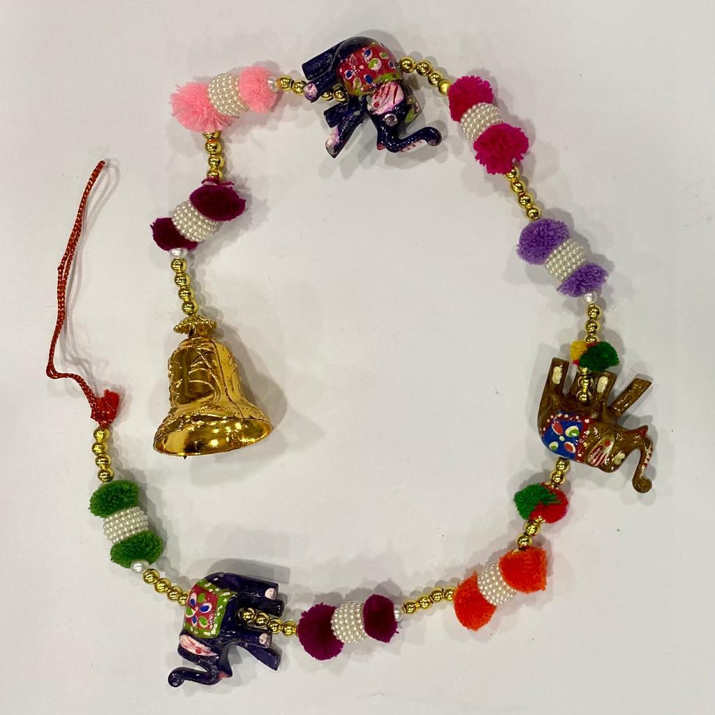 COLGANTE ELEFANTES - POM POM - CAMPANA / M: $2.000 - D: $2.900