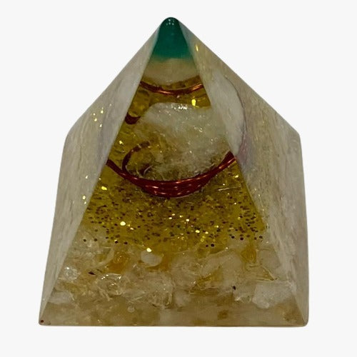 PIRÁMIDE ORGÓN CON AMATISTA Y CUARZO BLANCO / M: $4.900 - D: $6.900
