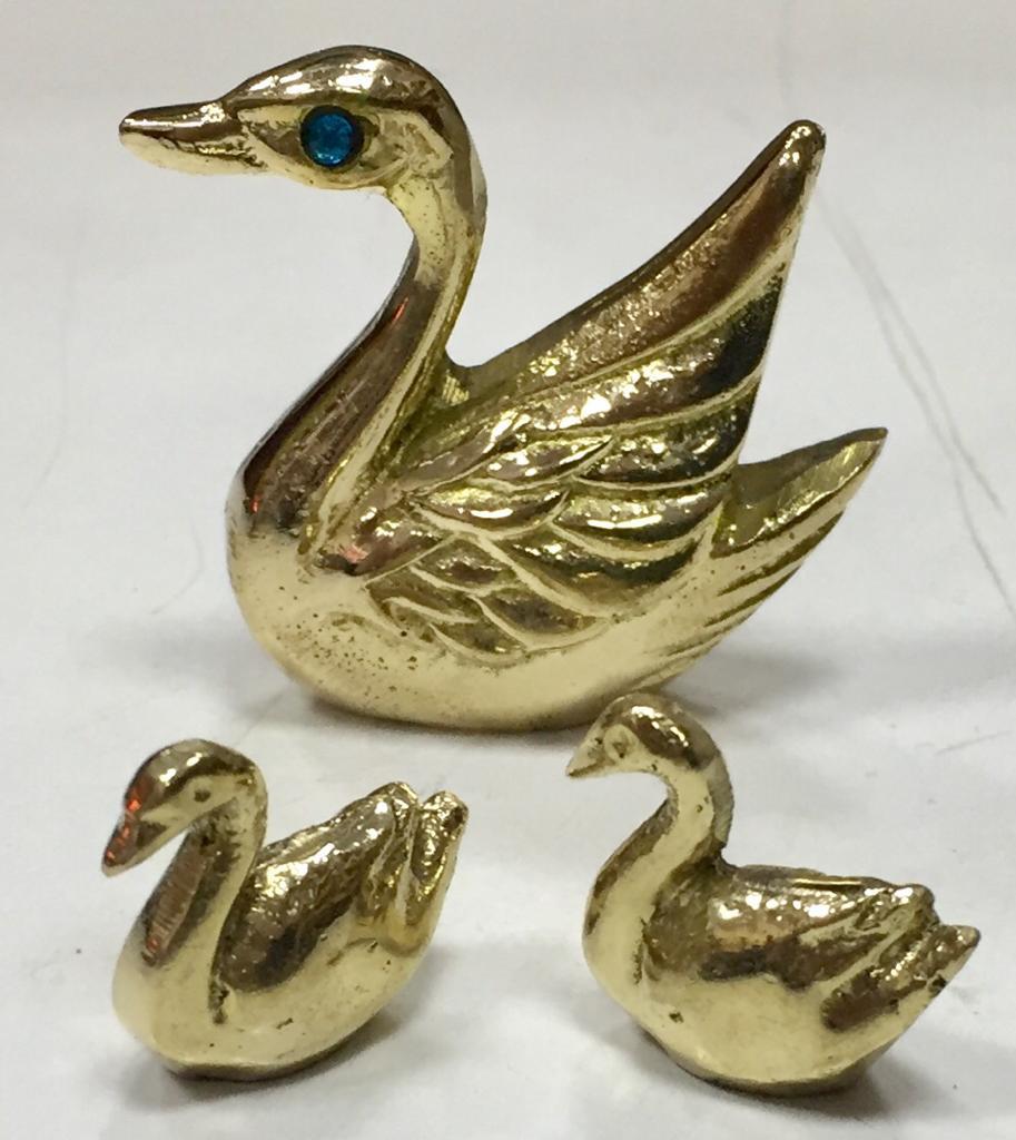 MINI SET 3 CISNES DE BRONCE / M: $4.900 - $6.900