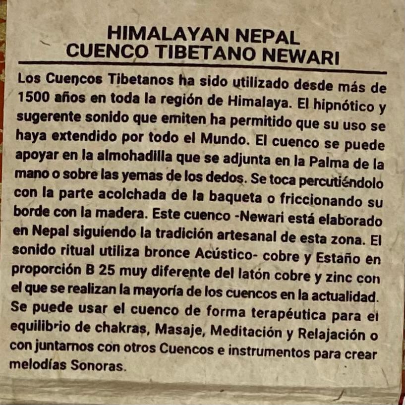 SET CUENCO TIBETANO - 8.5cm / M: $20.000 - D: $24.000