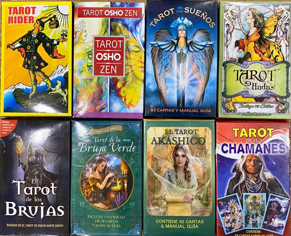 VARIEDAD MAZOS DE TAROT / M: $6.900 c/u - D: $8.900 c/u