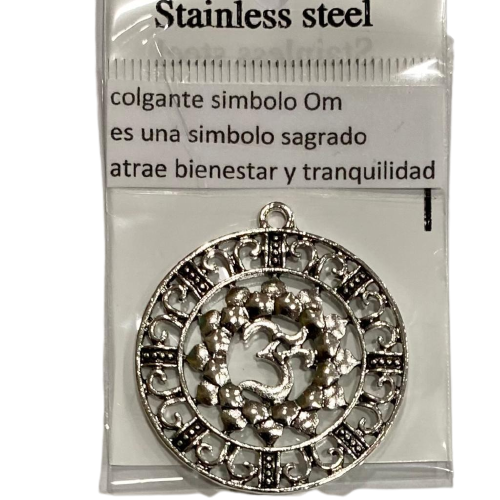 COLGANTE AMULETO OM EN FLOR DE LOTO / M: $2.000 - D: $2.900