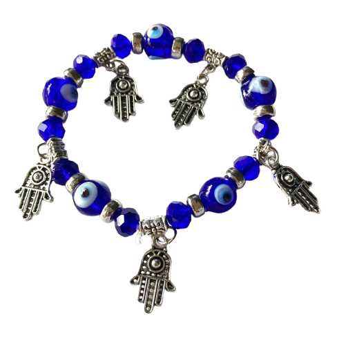 PULSERA DE OJO TURCO - CON 5 MANOS DE FÁTIMA / M: $1.300 - D: $1.500 (OFERTA)