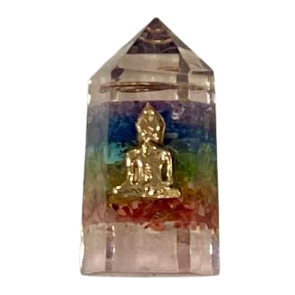 OBELISCO ORGÓN CUARZO 7 CHAKRAS - BUDA / M: $4.900 - D: $6.900