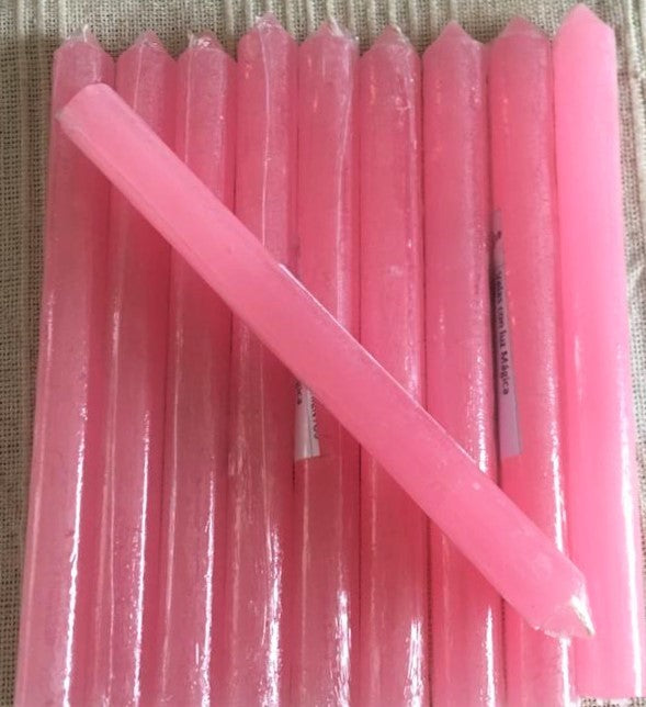 10 VELAS COLOR ROSADO / M: $2.900 - D: $3.500