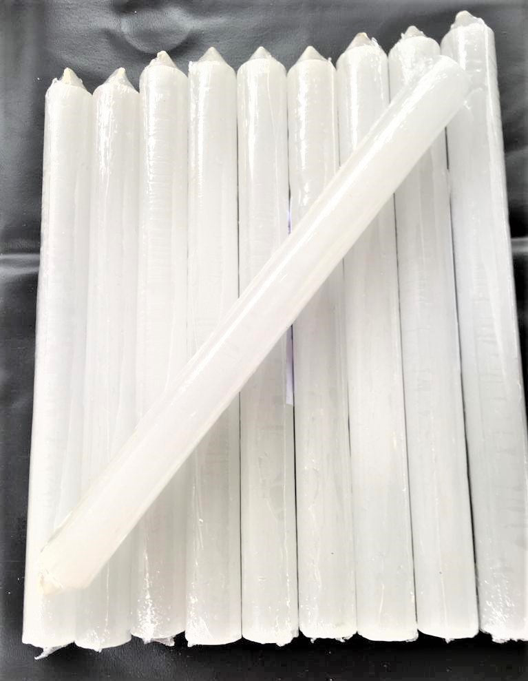 10 VELAS COLOR BLANCO / M: $2.900 - D: $3.500