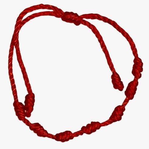 PULSERA DE 7 NUDOS - ROJA / M: $1.000 - D: $1.500