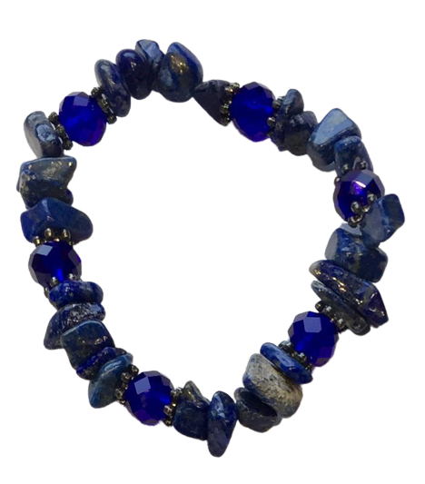 PULSERA CUARZO LAPISLÁZULI CON PRISMA / M. $1.500 - D: $2.000