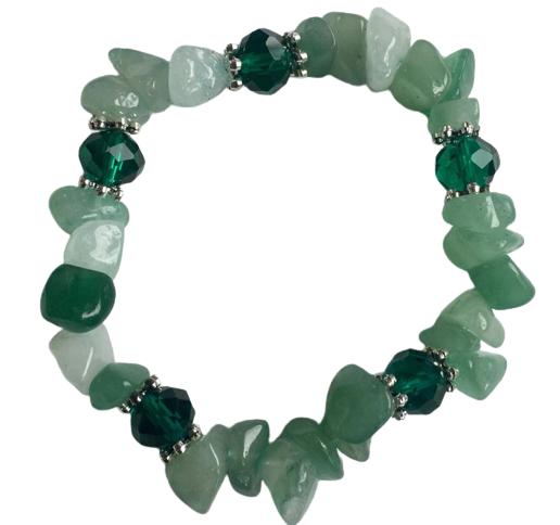 PULSERA CUARZO VERDE CON PRISMA VERDE / M: $2.900 - D: $3.900