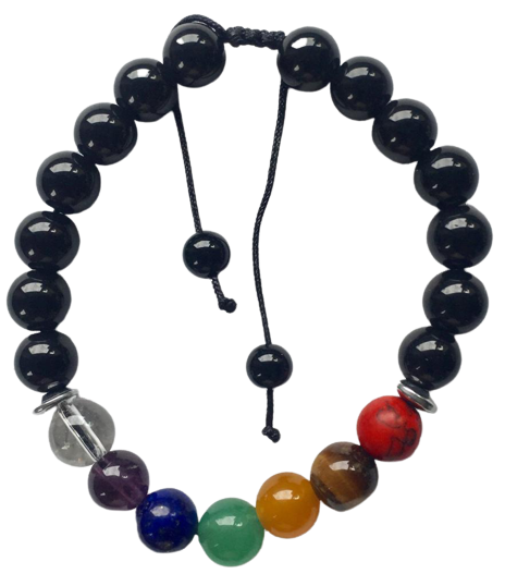 PULSERA ÓNIX CON 7 CHAKRAS / M: $3.900 - D: $4.900