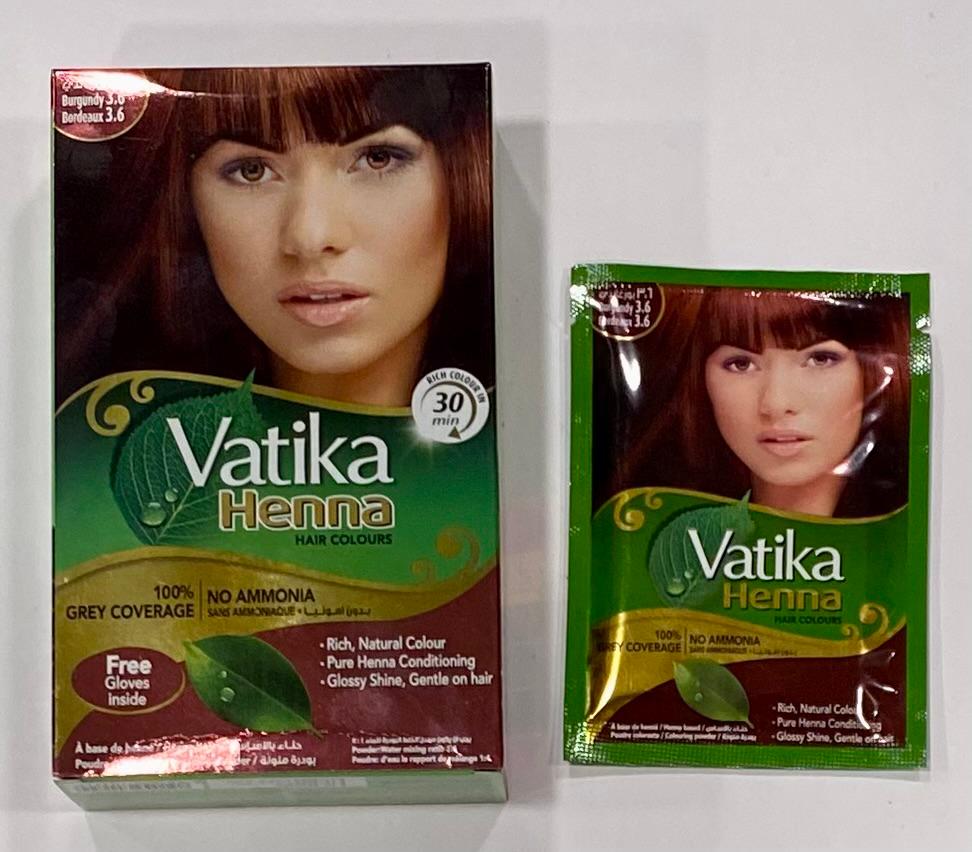 HENNA TINTURA COLORACION PARA PELO - VATICA- M:$6.900 - D:$8.900