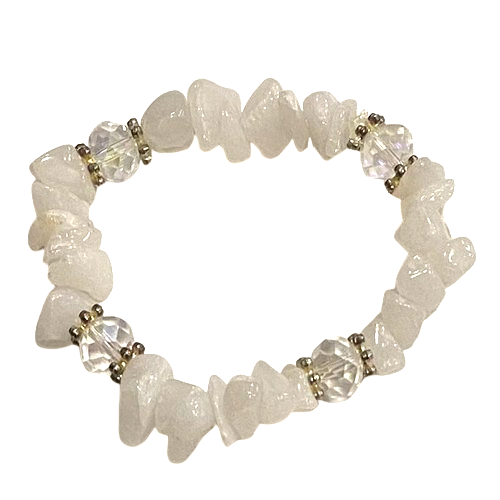 PULSERA CUARZO BLANCO CON PRISMA - CLARIDAD Y ENERGÍA / M: $1.500 - D: $2.000