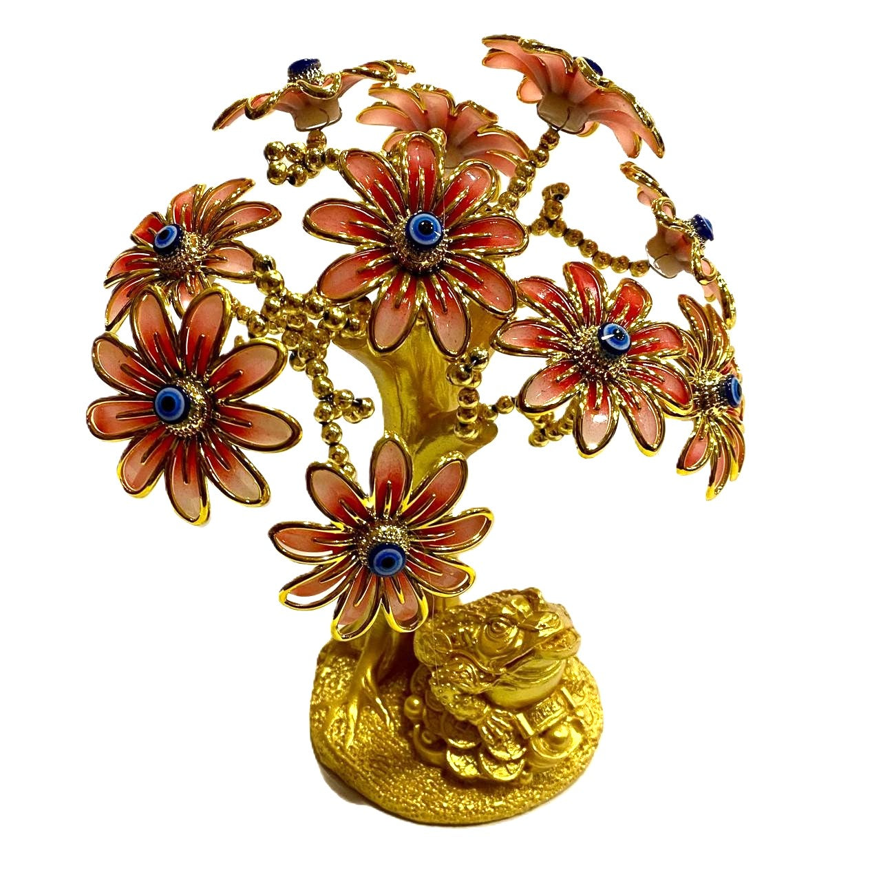 ✨ ARBOL DE LA VIDA CON OJO TURCO Y SAPO DE TRES PATAS – AMULETO DECORATIVO EN METAL / M:$14.900 - D:$16.900