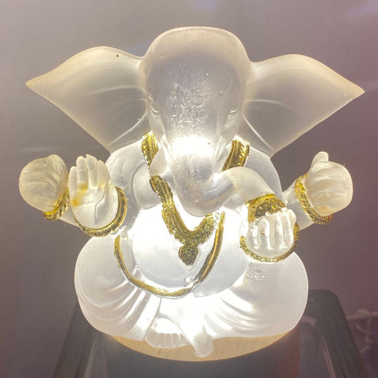 LÁMPARA GANESHA - FIGURA VIDRIO TRANSPARENTE / OFERTA $9.900