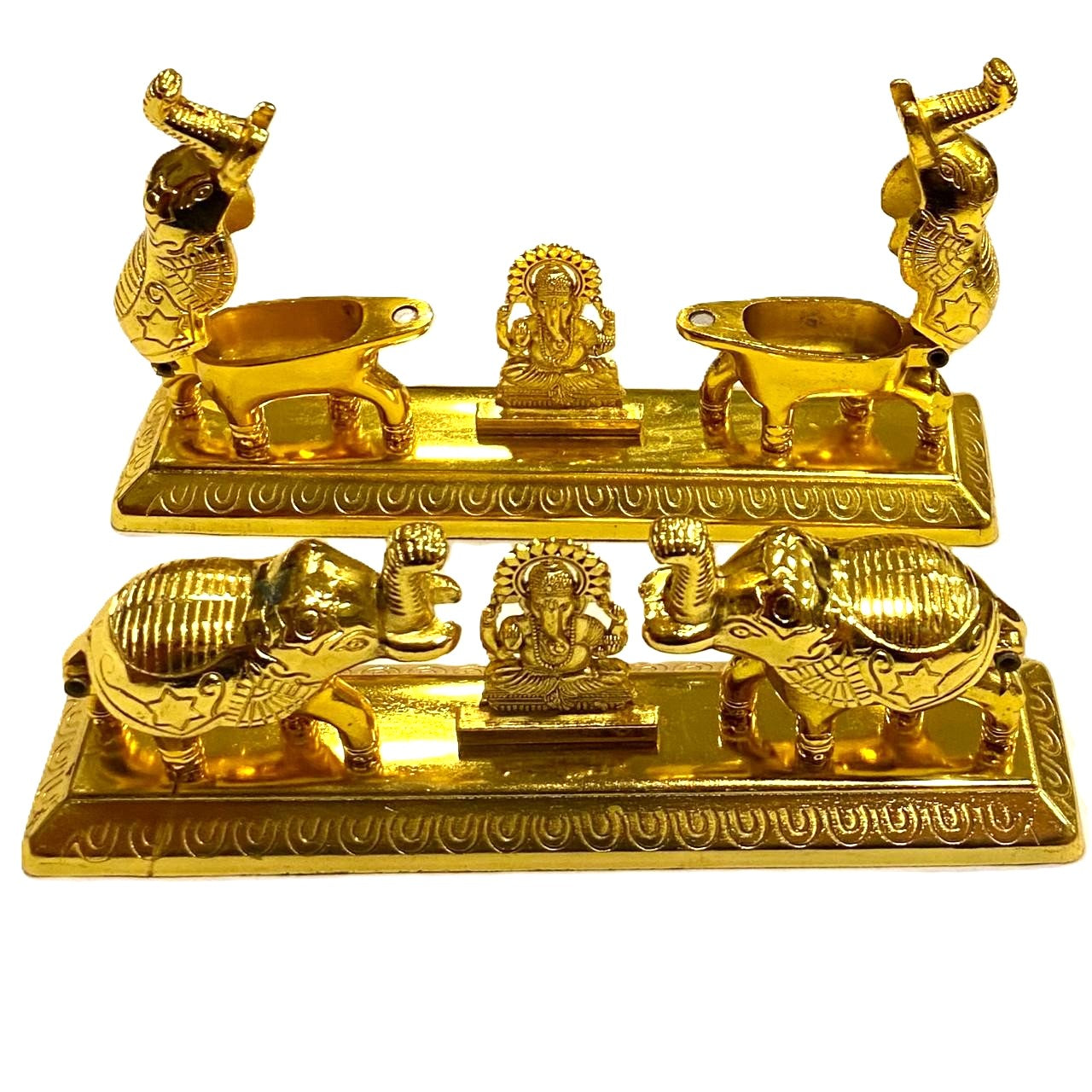 GANESH CON ELEFANTES – SAHUMADOR DECORATIVO EN METAL / M:$7.900 - D:$9.900